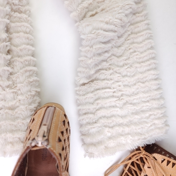 Patagonia Cream Fringe Layered Fleece Coat Xs - Picture 8 of 15